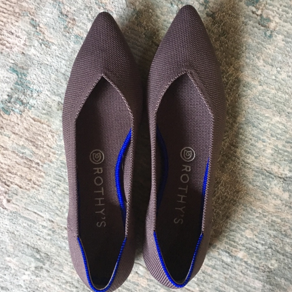 Rothy's Pointed Toe Flats in Mink